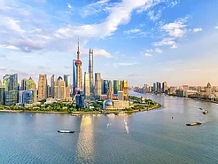 Panoramablick auf Shanghai.